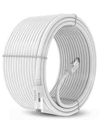 FEDUS Cat6 Ethernet Cable, 10M High Speed 550MHZ / 10 Gigabit Speed UTP LAN Cable, Network Cable Internet Cable RJ45 Cable LAN Wire, Patch Computer Cord Gigabit Category 6 Wires for Modem,WHITE